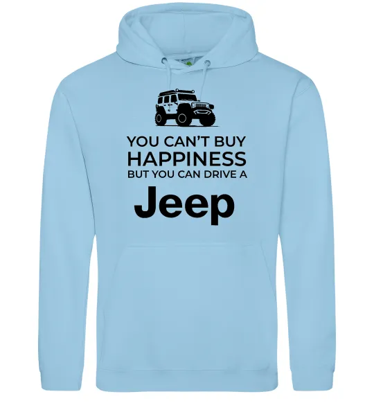 Женская толстовка (худи) You can drive a Jeep Голубой фото