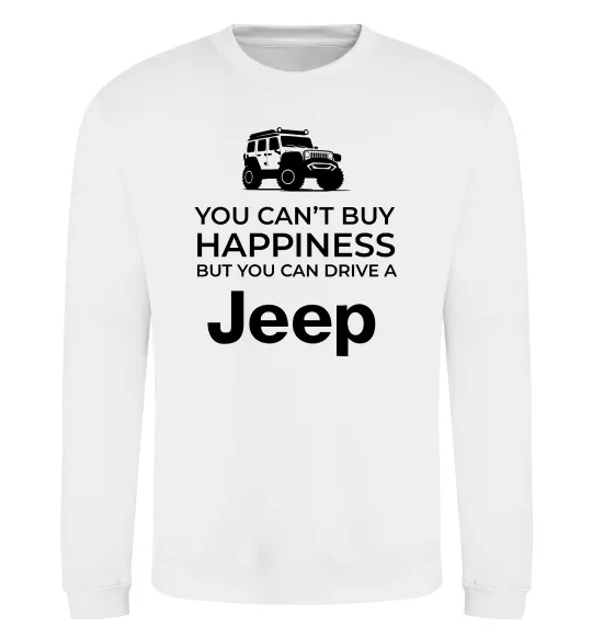 Світшот You can drive a Jeep Білий фото