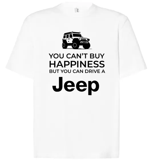 Футболка Оверсайз You can drive a Jeep Белый фото