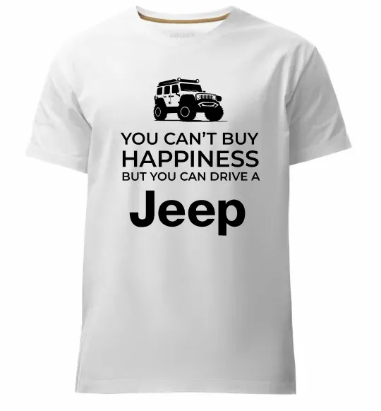 Мужская премиум футболка You can drive a Jeep Белый фото