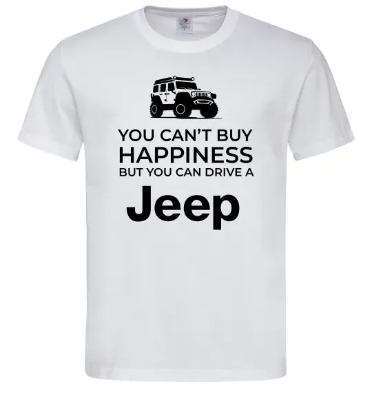 Чоловіча футболка You can drive a Jeep Білий фото