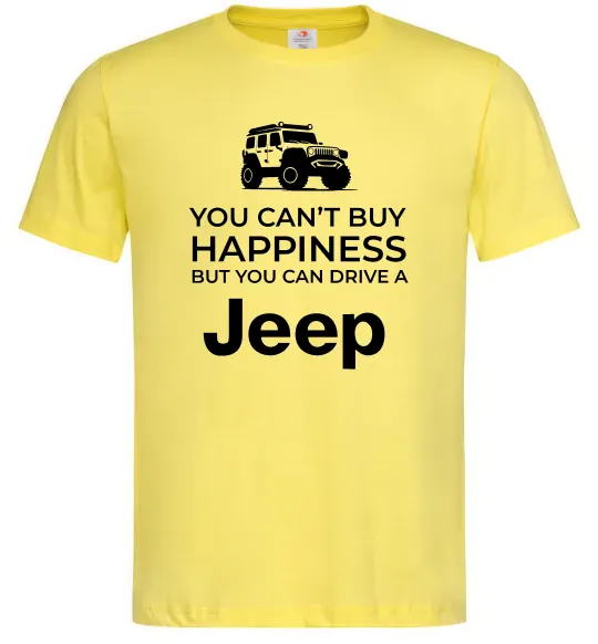 Чоловіча футболка You can drive a Jeep Лимонний фото