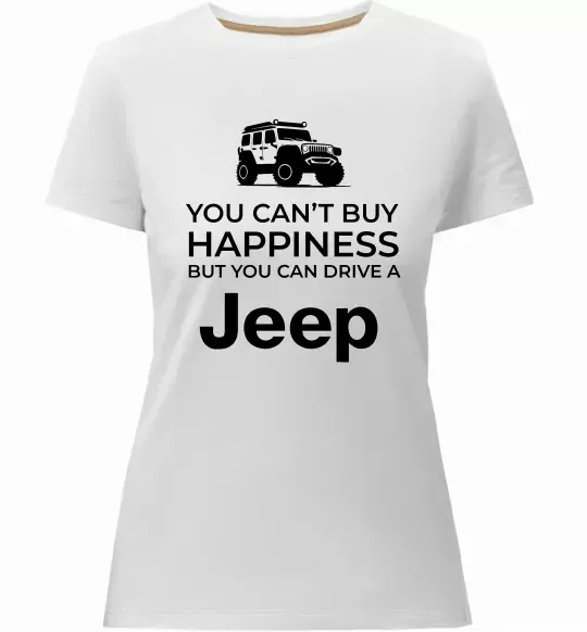 Женская премиум футболка You can drive a Jeep Белый фото