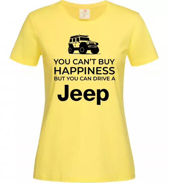 Жіноча футболка You can drive a Jeep Лимонний фото