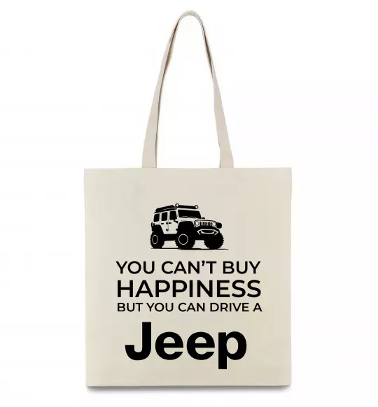 Еко-сумка You can drive a Jeep Бежевий фото