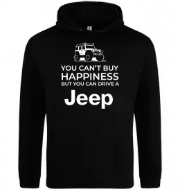 Мужская толстовка (худи) You can drive a Jeep Черный фото