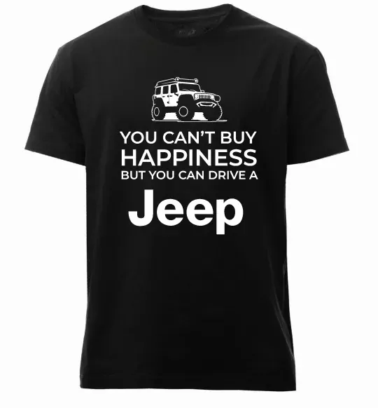 Мужская премиум футболка You can drive a Jeep Черный фото