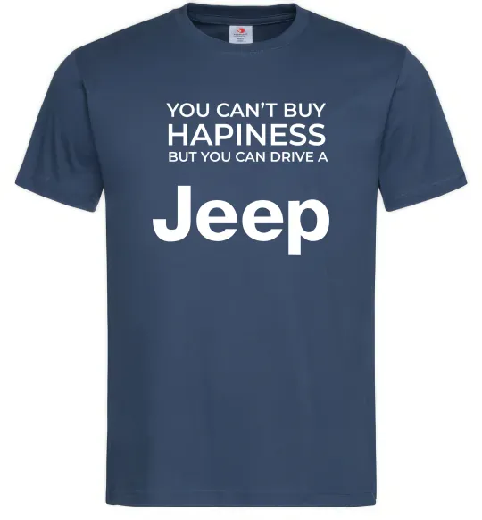 Чоловіча футболка You can drive a Jeep Темно-синій фото