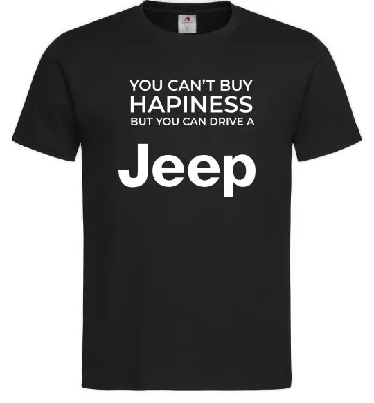 Чоловіча футболка You can drive a Jeep Чорний фото