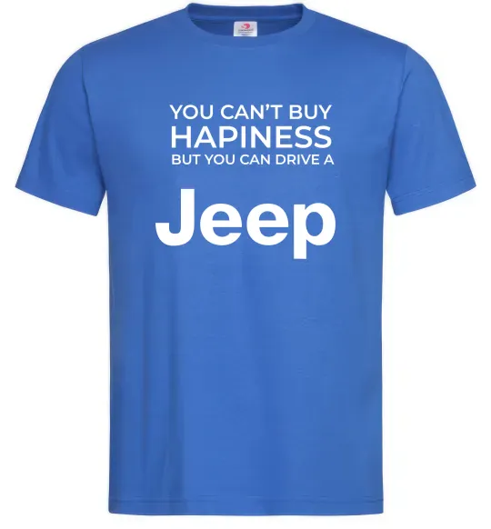 Чоловіча футболка You can drive a Jeep Яскраво-синій фото