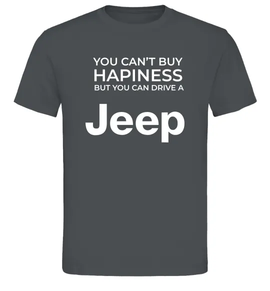 Чоловіча футболка You can drive a Jeep Графіт фото