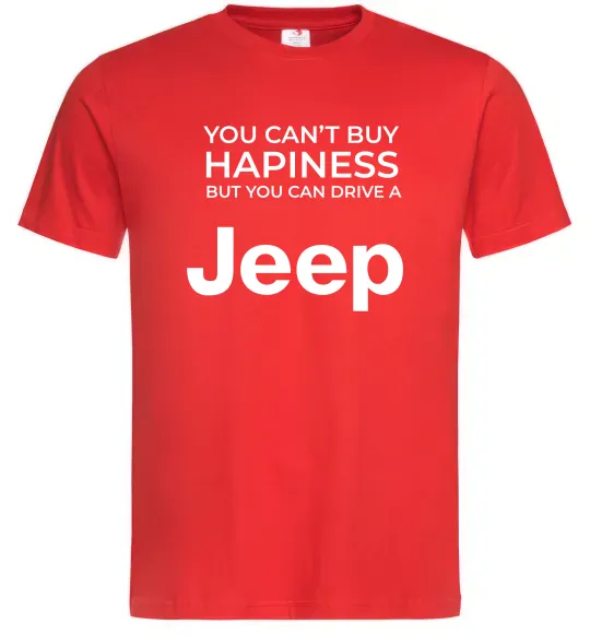 Чоловіча футболка You can drive a Jeep Червоний фото