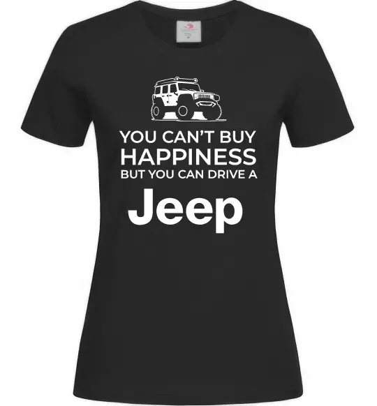 Жіноча футболка You can drive a Jeep Чорний фото