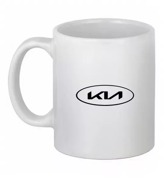Чашка керамическая Kia logo Белый фото
