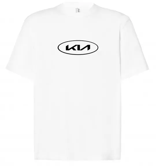 Футболка Оверсайз Kia logo Білий фото
