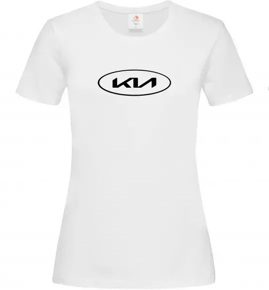 Женская футболка Kia logo Белый фото