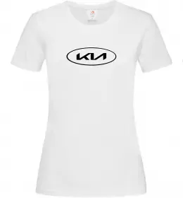 Женская футболка I Love Kia Белый фото