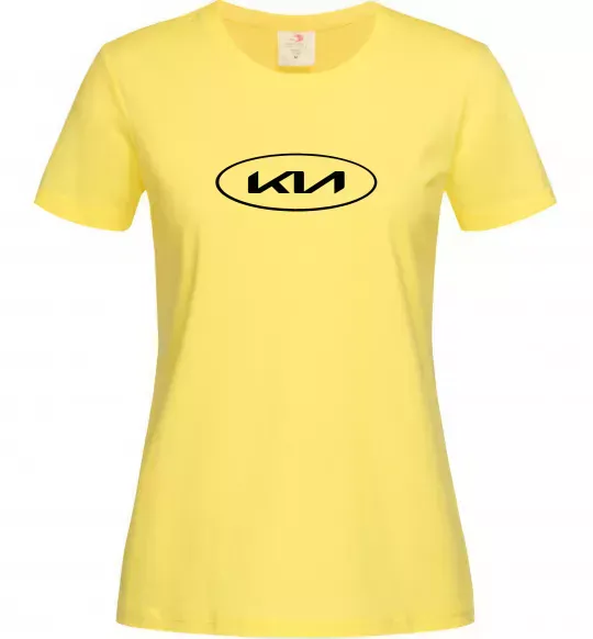 Женская футболка Kia logo Лимонный фото