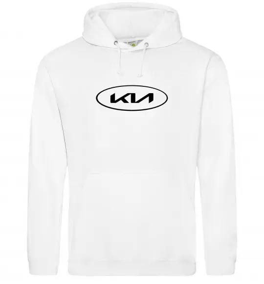 Мужская толстовка (худи) Kia logo Белый фото