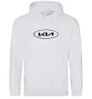 Мужская толстовка (худи) Kia logo Серый меланж фото
