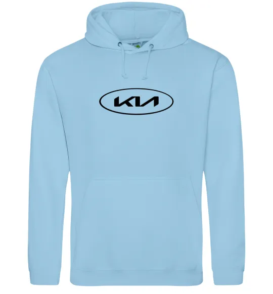 Чоловіча толстовка (худі) Kia logo Блакитний фото