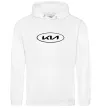 Женская толстовка (худи) Kia logo Белый фото
