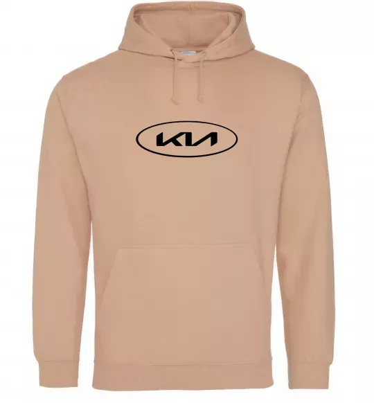 Женская толстовка (худи) Kia logo Песочный фото