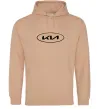 Женская толстовка (худи) Kia logo Песочный фото