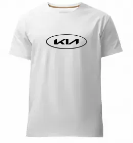 Мужская премиум футболка I Love Kia Белый фото