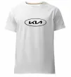 Чоловіча преміум футболка Kia logo Білий фото