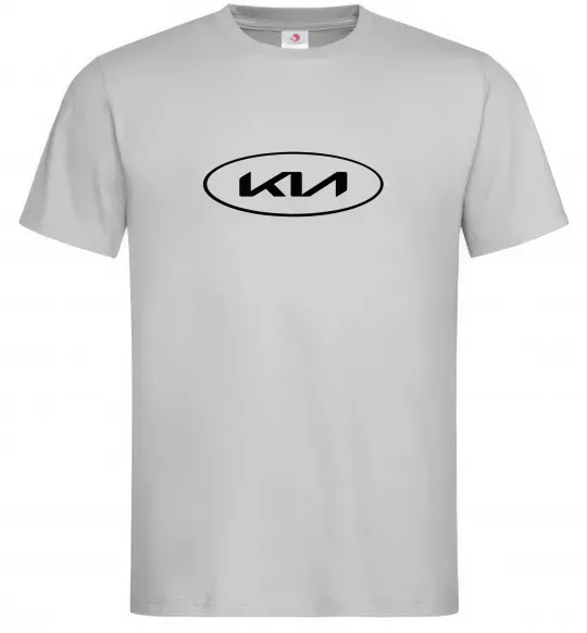 Мужская футболка Kia logo Серый фото