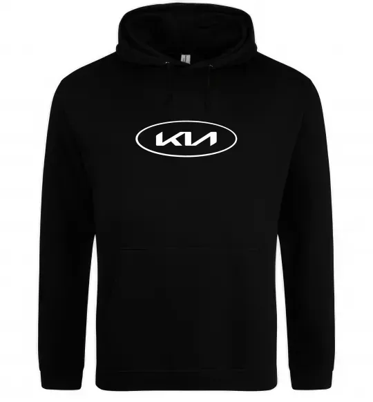 Мужская толстовка (худи) Kia logo Черный фото