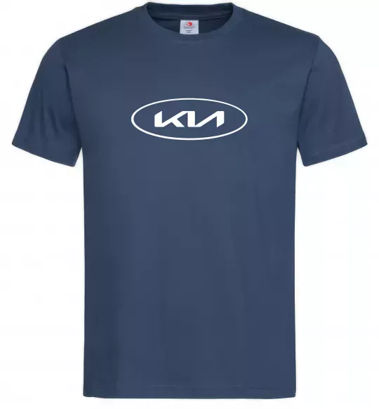 Мужская футболка Kia logo Темно-синий фото