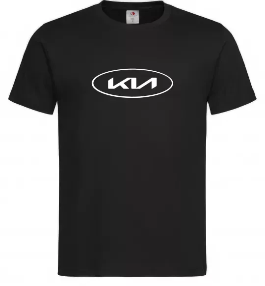Мужская футболка Kia logo Черный фото
