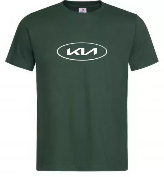 Мужская футболка Kia logo Темно-зеленый фото