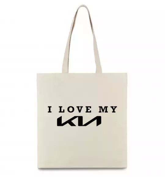 Еко-сумка I love my KIA Бежевий фото