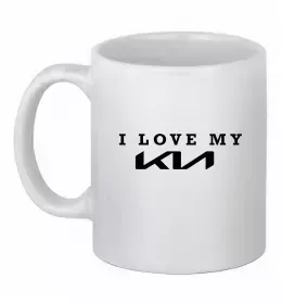 Чашка керамічна I love my KIA Білий фото