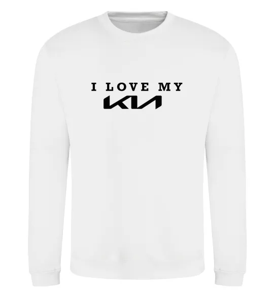 Свитшот I love my KIA Белый фото