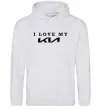 Чоловіча толстовка (худі) I love my KIA Сірий меланж фото