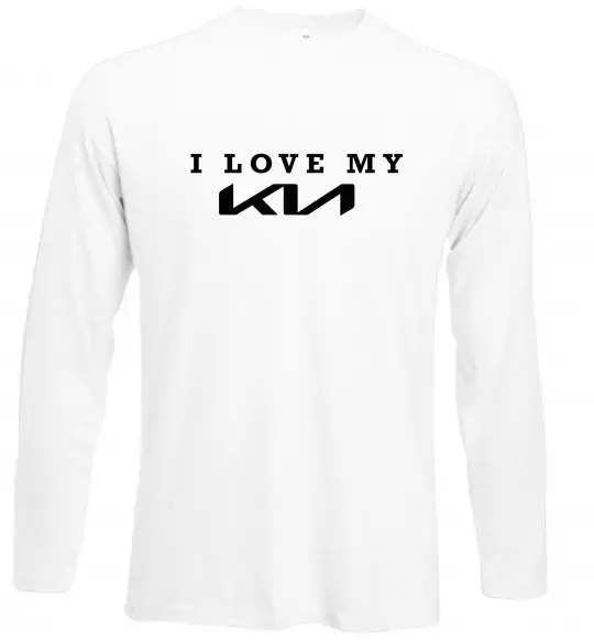 Лонгслів I love my KIA Білий фото