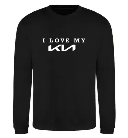 Свитшот I love my KIA Черный фото
