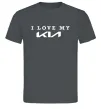 Мужская футболка I love my KIA Графит фото