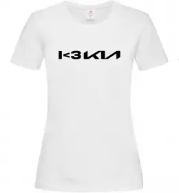 Женская футболка I Love Kia Белый фото