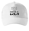Кепка Keep calm and drive KIA Білий фото