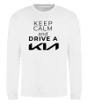 Світшот Keep calm and drive KIA Білий фото