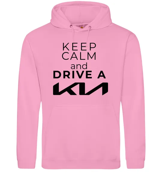Женская толстовка (худи) Keep calm and drive KIA Розовый фото