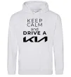 Жіноча толстовка (худі) Keep calm and drive KIA Сірий меланж фото