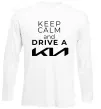 Лонгслів Keep calm and drive KIA Білий фото
