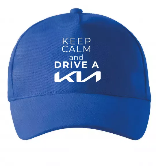 Кепка Keep calm and drive KIA Яскраво-синій фото
