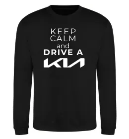 Свитшот Keep calm and drive KIA Черный фото